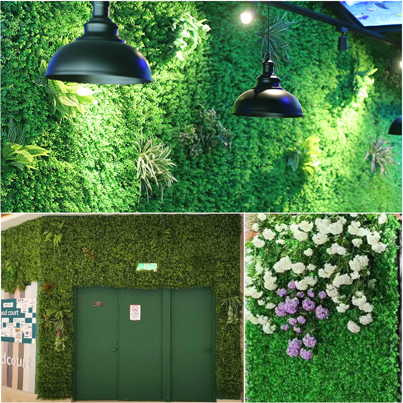 Outdoor Decor UV Synthetic Artifical Tropical Plant Wall Backdrop Panel Plastic E07086 Garden Indoor Artificial Green Grass Wall