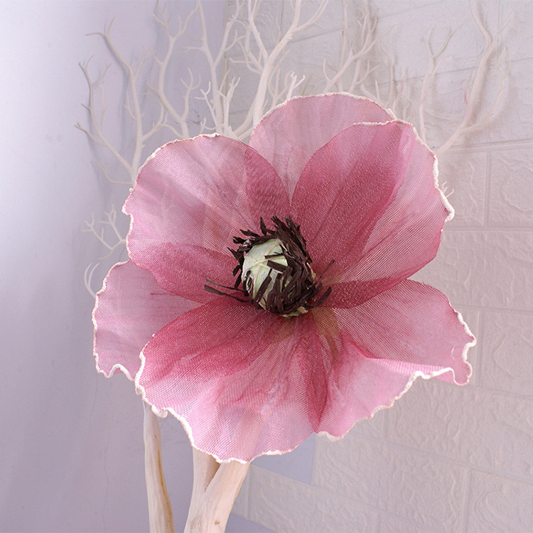 V143 Artificial Silk Giant Poppy Flowers Poppy Flower for Wedding Decor