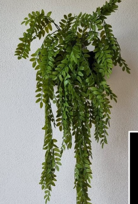 F37 High Quality Tropical Artificial Plant Ferns Vine Wholesale Green Faux Plastic Leaf Hanging Vines For Wall Decor