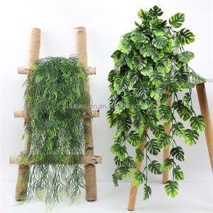 S0258 hotel and restaurant hanging green fake green roof wall artificial plant plafond fake ivy artificial ceiling hanging plant