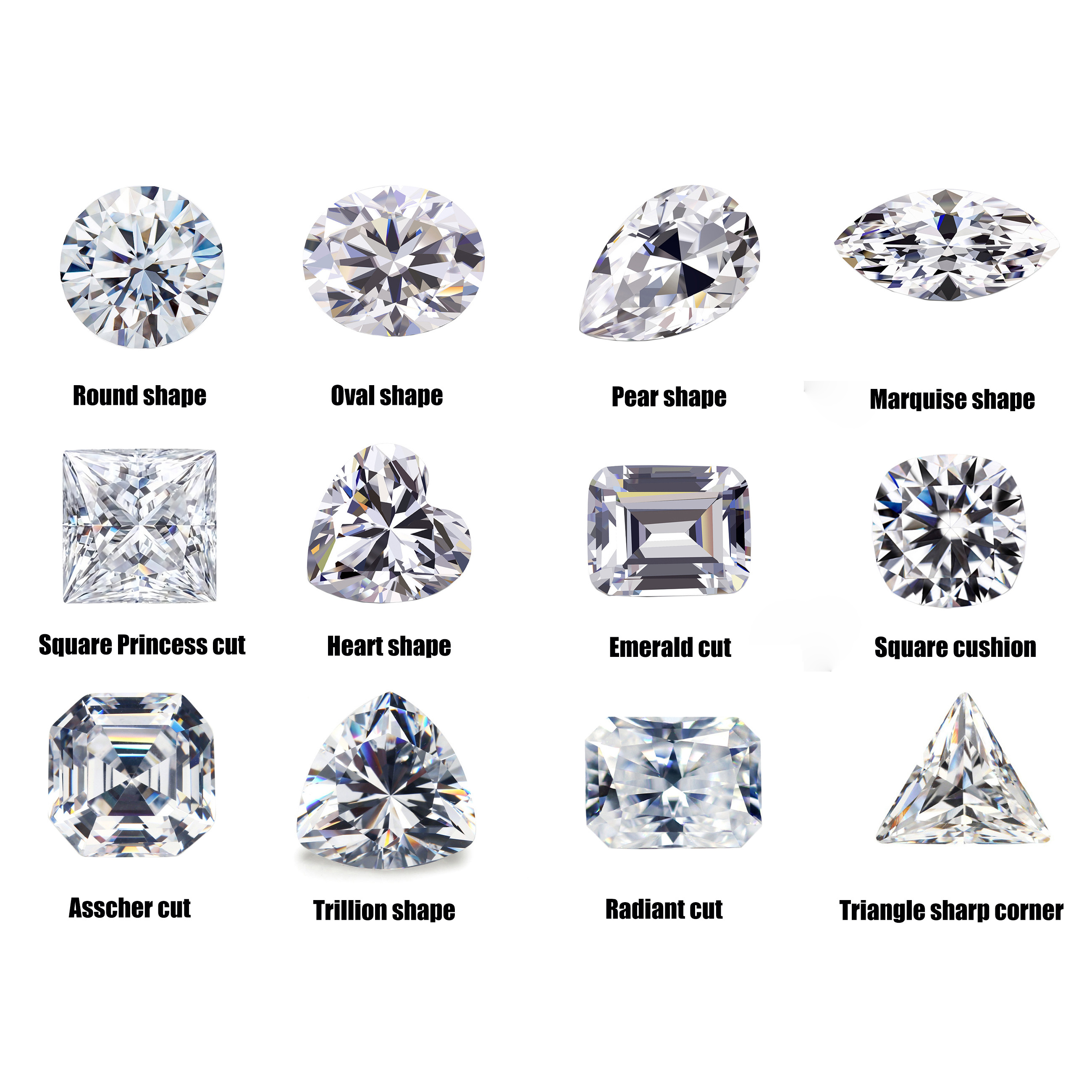 FCS Jewelry Factory Wholesale GRA Certified VVS1 Diamond Gem Stones Loose Moissanite loose