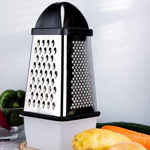 Box Grater 4 Sided Stainless Steel Cheese Vegetable Ginger Nutmeg Shredder Potato Hand Slicer Set