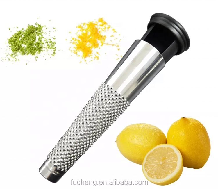 Eco-Friendly stainless steel 18/0 kitchen round cheese spice zester grater with knob with LFGB