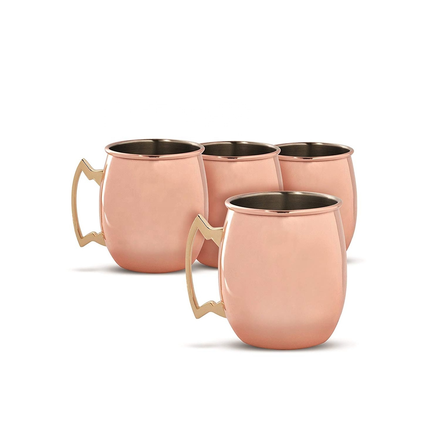 Moscow Mule Copper Mug - Stainless Steel with Copper Finish No Maintenance 18oz Capacity Cup