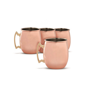 Moscow Mule Copper Mug - Stainless Steel with Copper Finish No Maintenance 18oz Capacity Cup