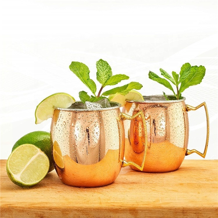 Moscow Mule Copper Mug - Stainless Steel with Copper Finish No Maintenance 18oz Capacity Cup