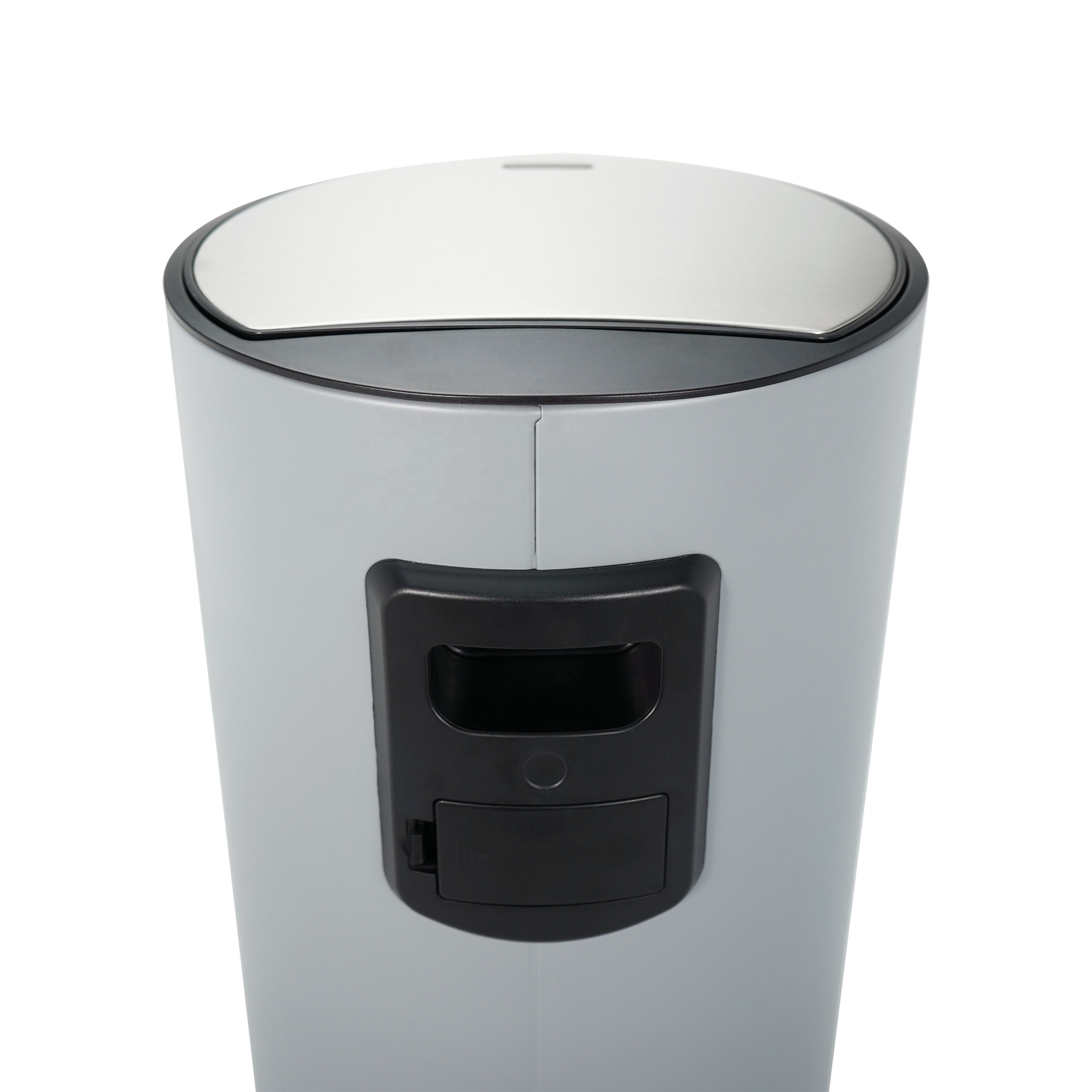 Stainless Steel Metal Trash Bin with Touchless Sensor Smart Garbage Can with Powder Coating for Supermarkets