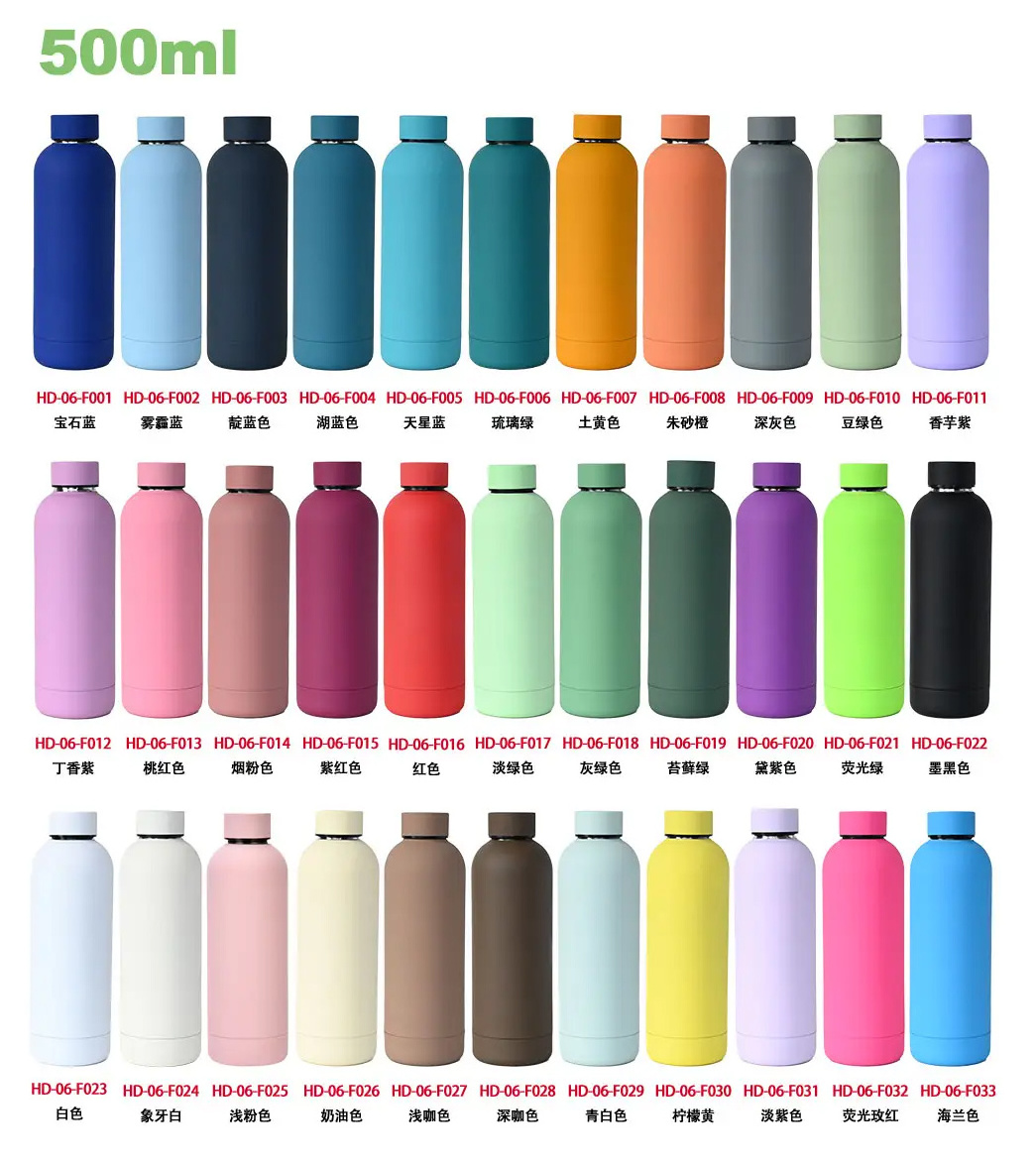 500ml Double Wall Vacuum Flask Insulated Stainless Steel Water Bottles Drink Bottle Tumbler Water Bottle With Custom Logo