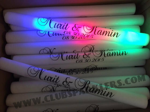 16 INCH CUSTOMIZED LED FOAM STICKS Flashing Multicolor Custom Led Foam Sticks For Wedding