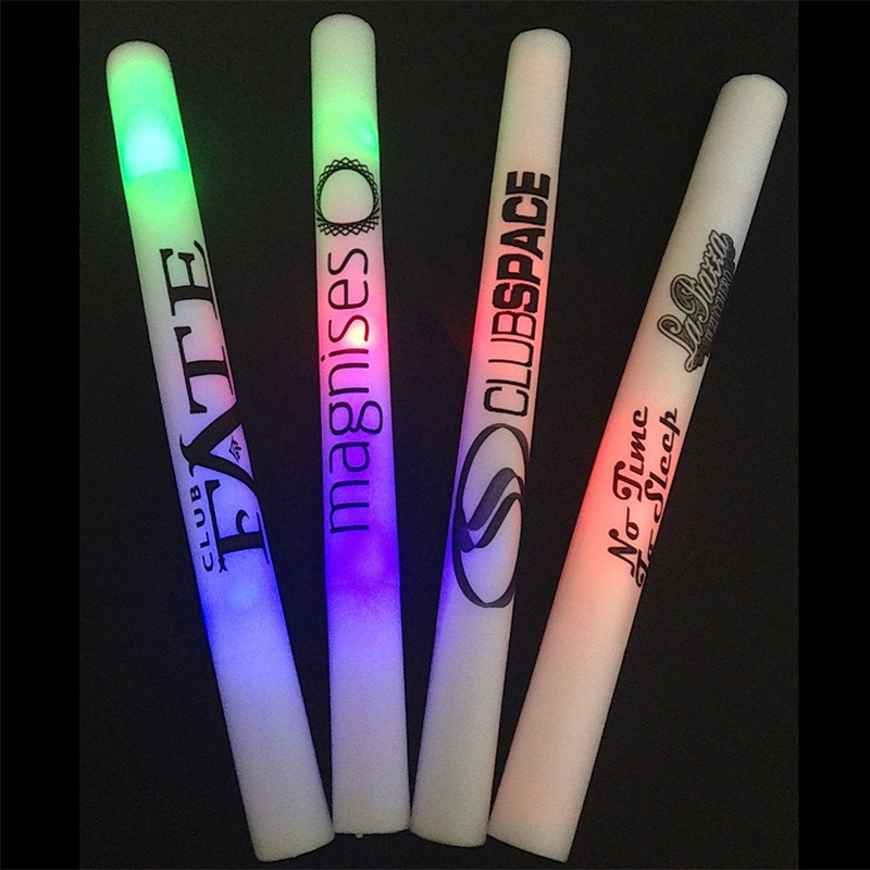 16 INCH CUSTOMIZED LED FOAM STICKS Flashing Multicolor Custom Led Foam Sticks For Wedding