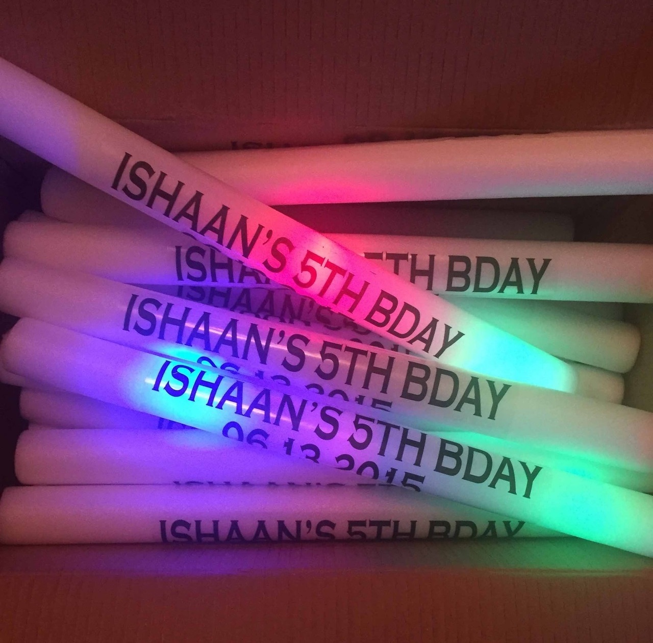 16 INCH CUSTOMIZED LED FOAM STICKS Flashing Multicolor Custom Led Foam Sticks For Wedding