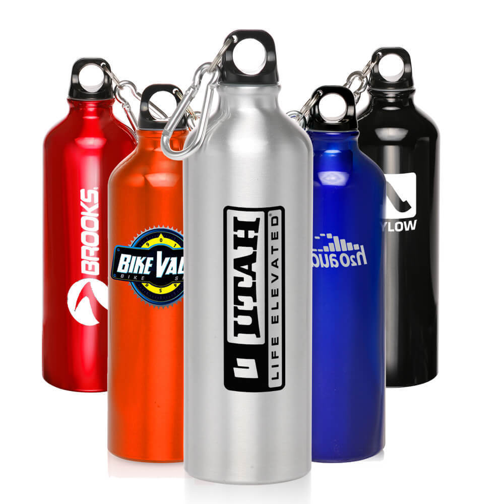 Cheap Promotional Aluminum Sports Bottle Outdoor Aluminum Sports Bottle Drinking Aluminum Water Bottle with CARABINER