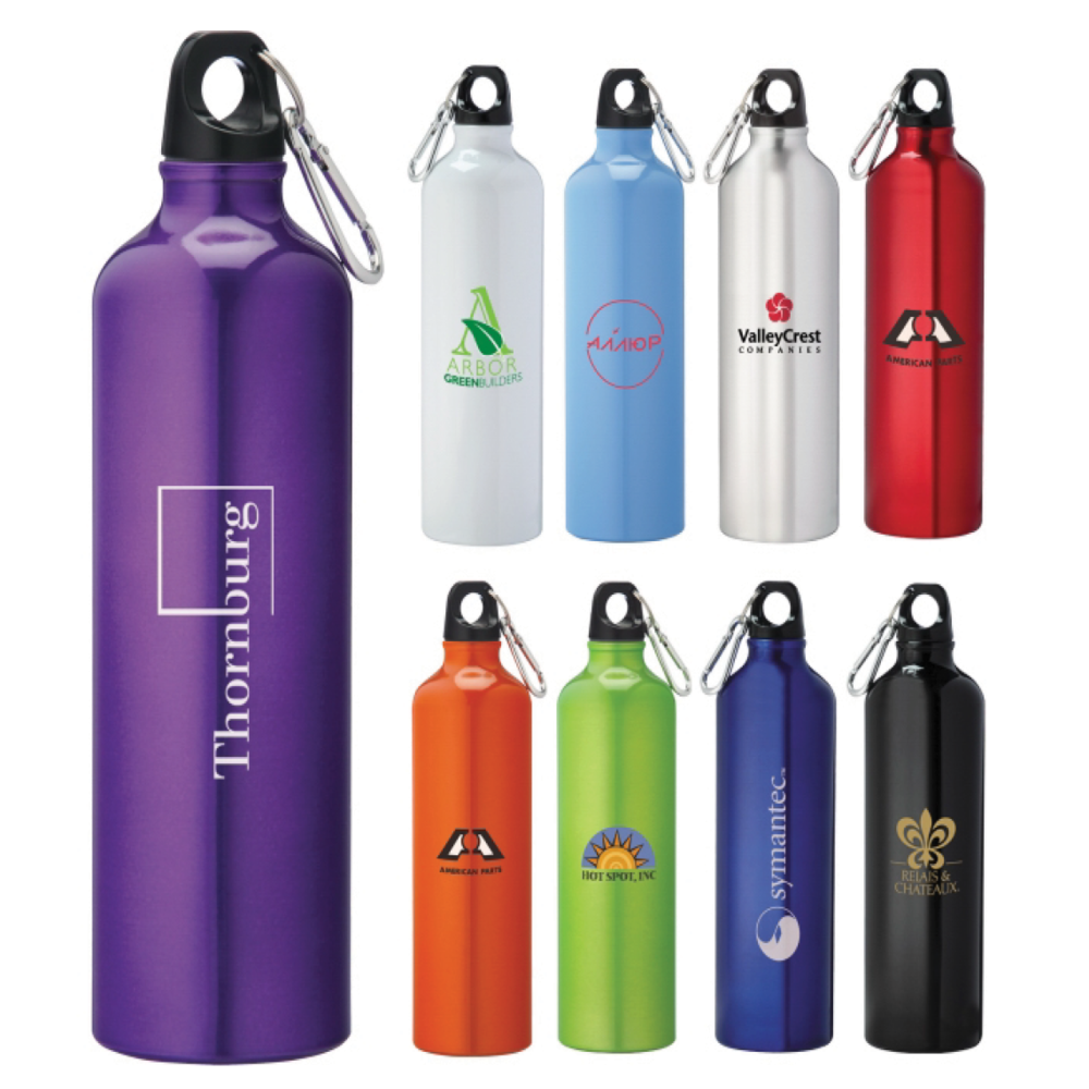 Cheap Promotional Aluminum Sports Bottle Outdoor Aluminum Sports Bottle Drinking Aluminum Water Bottle with CARABINER