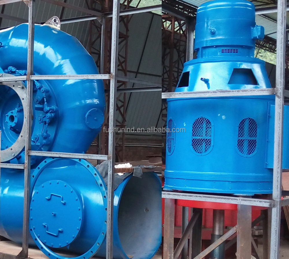 Low Water Head 60kW Vertical Micro Kaplan Turbine Genreator / Cross Flow Turbine