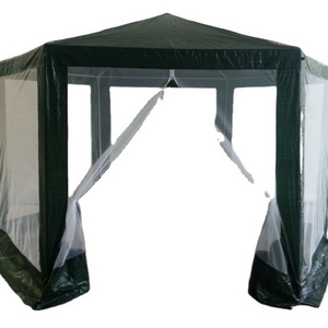 GAZEBO 2 X 2 X 2 M hexagon gazebo with mesh panels 4meters