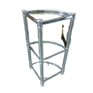 CHROME PLATED CORNER SHELF GLASS 3TIER HQ