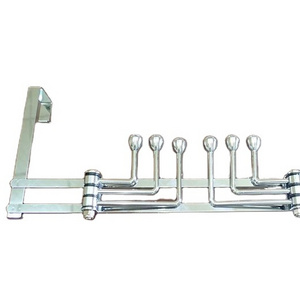 CHROME PLATED STEEL BATHROOM DOOR CLOTHES COAT HANGER