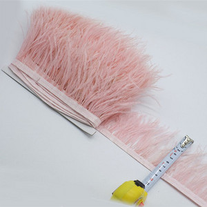 customized sizes and colors 10-15 cm Fashion Dyed Ostrich Feather Fringe Trim Feather Trimming Tassel for Handbags, Shoes