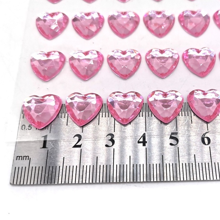 Self Adhesive heart Bling Rhinestone Jewels Sticker for DIY Craft Nail Body Makeup Festival