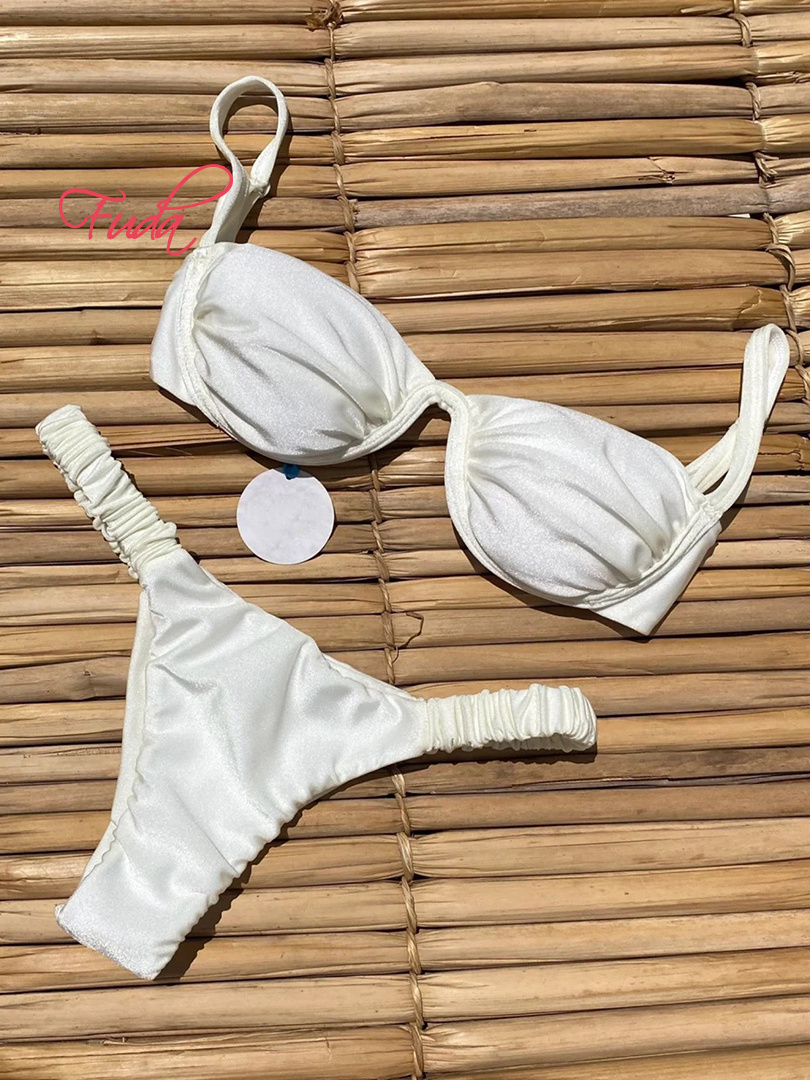 FUDA AC307 Custom Brazilian Female Female Bikini  Sexy Bikini Swimsuit Thong Designer Swimsuit