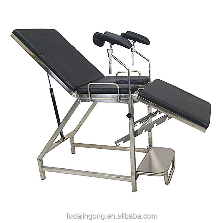 A-56 stainless steel portable gynecological exam table patient gynecology examination bed