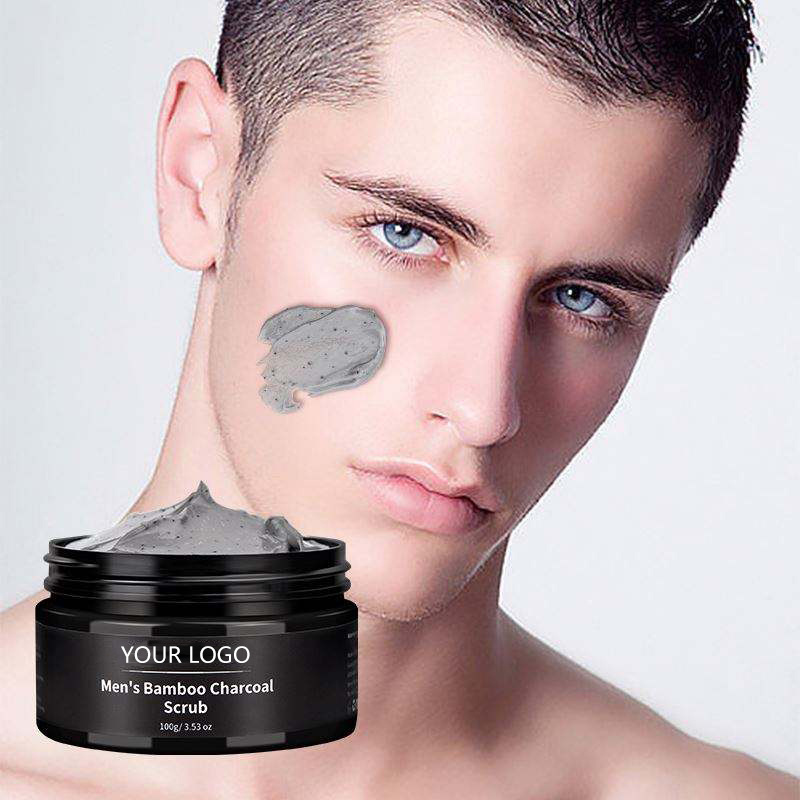 Private Label Natural Charcoal Face Scrub Exfolianting Men Facial Scrub Acne Treatment Whitening For Face And Body Scrub