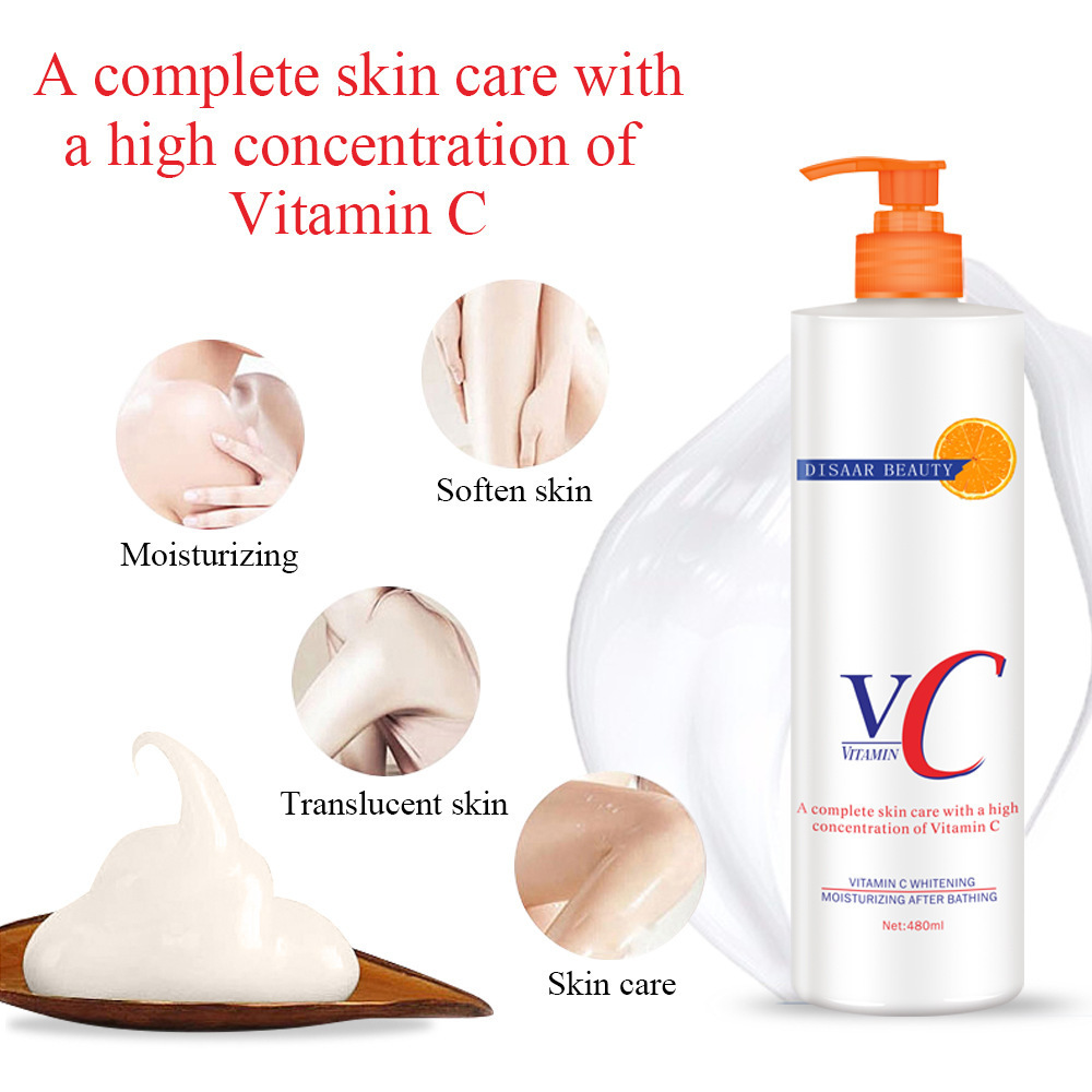 Wholesale Private Label Korean Snow White Whitening Body Lotion Moisturizing Brightening Vitamin C Scented Body Lotion