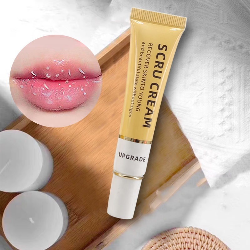 QQLR 15g lips balm Cream For Moisturizing Repairing Dry and Chapped Lips Natural Exfoliating Dead Skin Lip Scrub