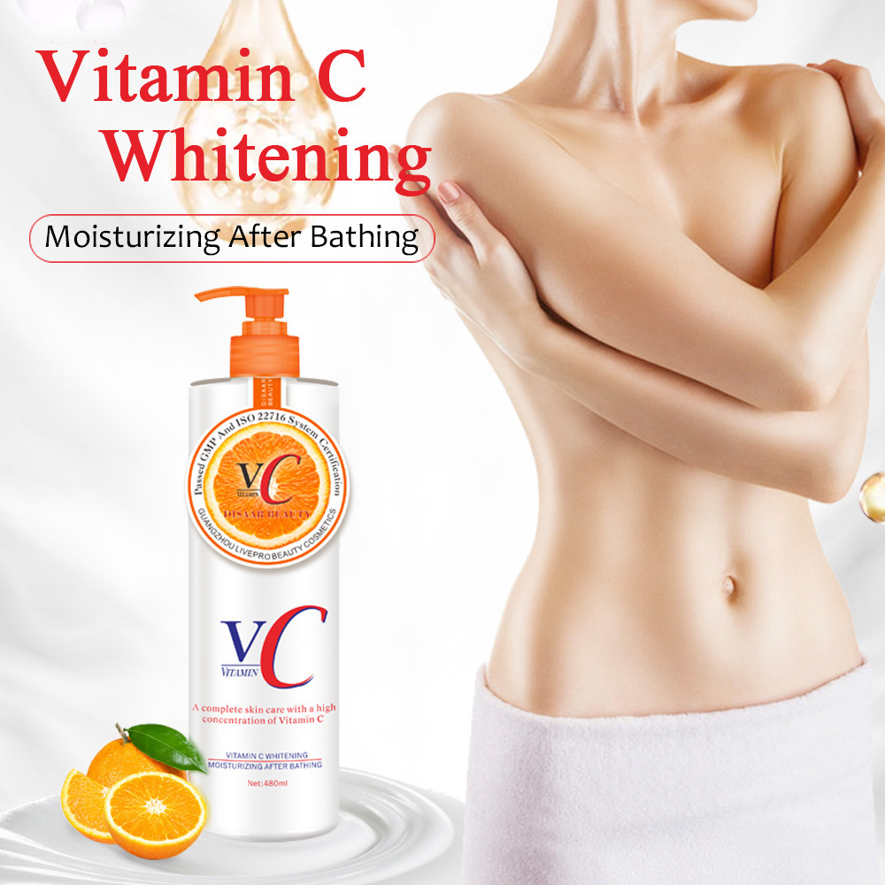 Wholesale Private Label Korean Snow White Whitening Body Lotion Moisturizing Brightening Vitamin C Scented Body Lotion