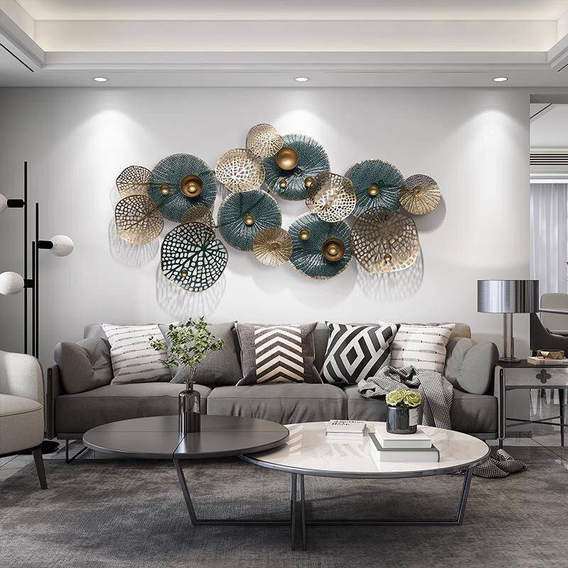 126X67 dropshipping products 2024 metal art wall decoration flower living room background wall light luxury home decor for sale