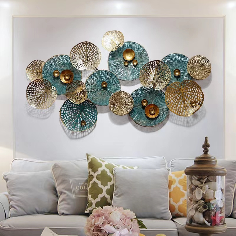 126X67 dropshipping products 2024 metal art wall decoration flower living room background wall light luxury home decor for sale