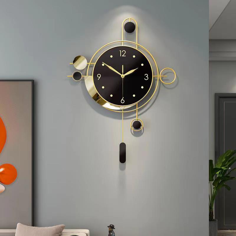 50*68 large dropshipping products 2024 modern Pendulum luxury wall hanging clock decorative wall watch clock home house decor