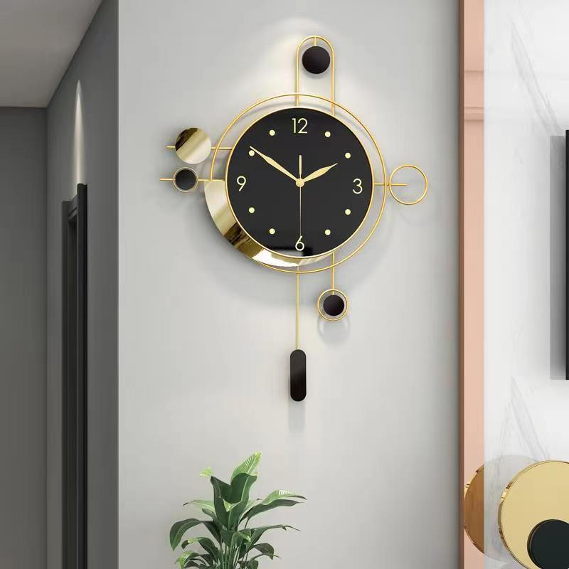 50*68 large dropshipping products 2024 modern Pendulum luxury wall hanging clock decorative wall watch clock home house decor