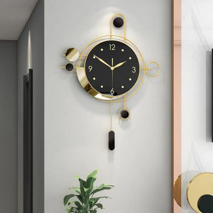 50*68 large dropshipping products 2024 modern Pendulum luxury wall hanging clock decorative wall watch clock home house decor