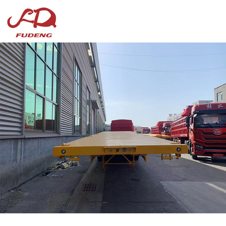 Good Price New Flat Bed Trailers 4axle container carrier Flat Semi Trailer High Quality For customer