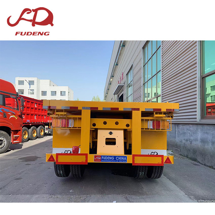 Good Price New Flat Bed Trailers 4axle container carrier Flat Semi Trailer High Quality For customer