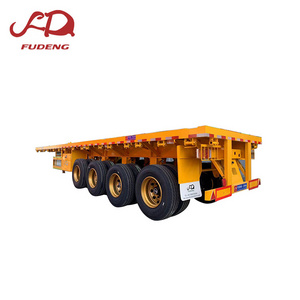 Good Price New Flat Bed Trailers 4axle container carrier Flat Semi Trailer High Quality For customer