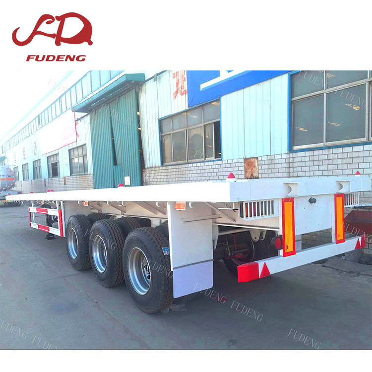 FUDENG 20 ft 40 ft 45 ft container shipping flatbed trailer 30 ton 60 ton 100 ton container semitrailer hot selling  trailer