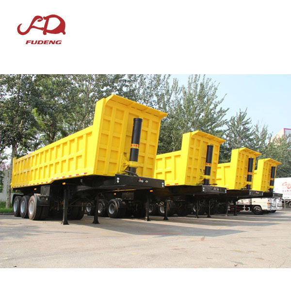 Factory director sale 3 axle  25 cbm  dump truck trailer  rear tipper dump trailer 40T tipping truck trailer for sale