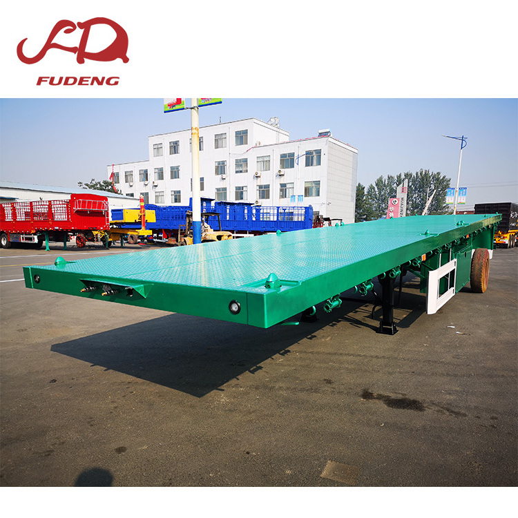 FUDENG 20 ft 40 ft 45 ft container shipping flatbed trailer 30 ton 60 ton 100 ton container semitrailer hot selling  trailer