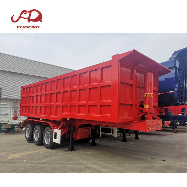 Factory director sale 3 axle  25 cbm  dump truck trailer  rear tipper dump trailer 40T tipping truck trailer for sale