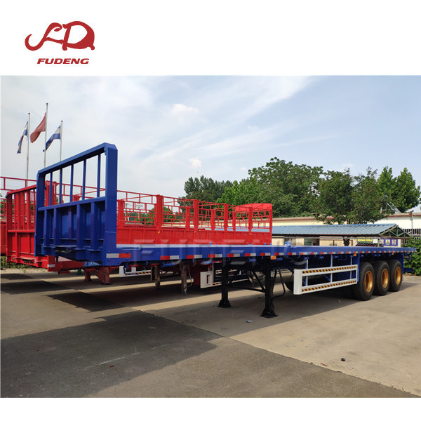 3 axle flatbed semi trailer price , flat bed trailer , 20ft 40ft container flatbed trailer for sale