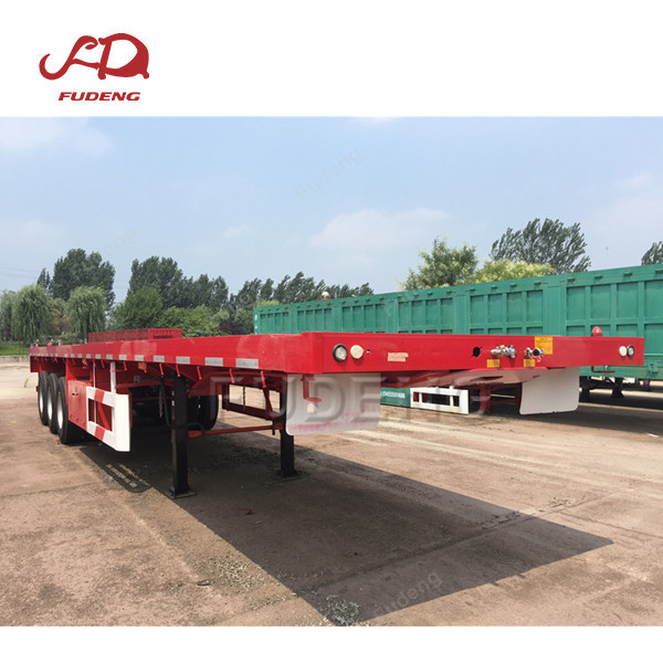 3 axle flatbed semi trailer price , flat bed trailer , 20ft 40ft container flatbed trailer for sale