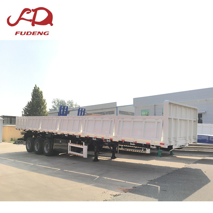 Brand New 20m3 square shape tipper truck trailer 3axles grain transport side tipping semi-trailers customized