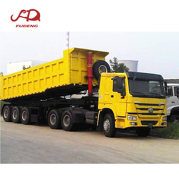 hydraulic 3 axle tipper semi trailer 20 25 cbm 40T tipping truck trailer rear dump trailer for sale