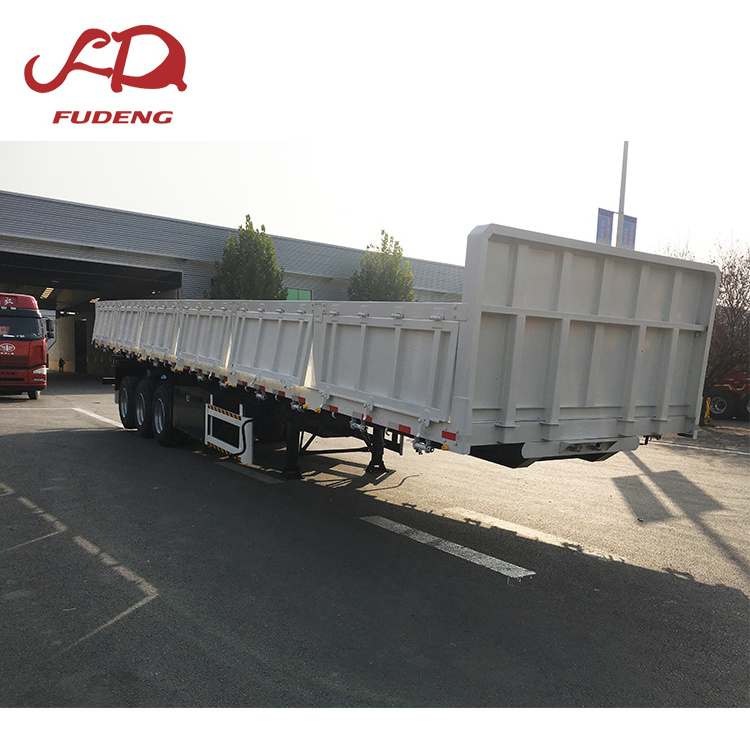 Brand New 20m3 square shape tipper truck trailer 3axles grain transport side tipping semi-trailers customized