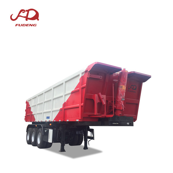 3 4 5 axles square shape customized end dumper trailer 60T front hydraulic lifting rear tipper dump semi trailer