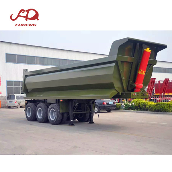 hydraulic 3 axle tipper semi trailer 20 25 cbm 40T tipping truck trailer rear dump trailer for sale