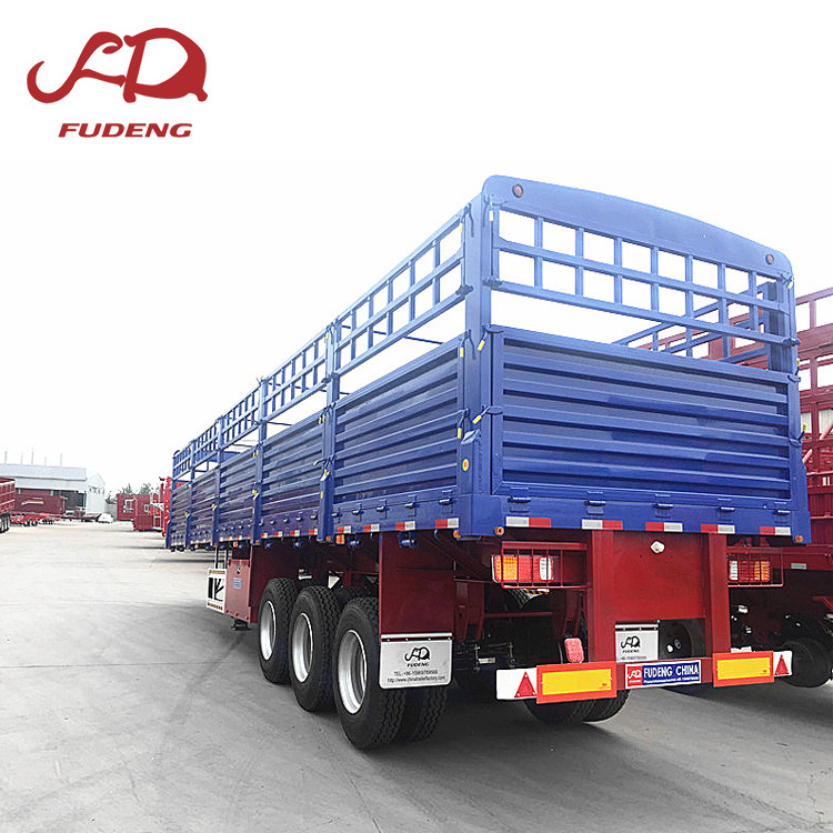 New customized high quality factory directable delivery 2/3/4 axles cargo trailer  30-80t fence cargo trailer on sale