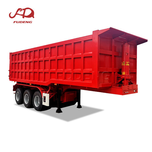 Factory director sale 3 axle  25 cbm  dump truck trailer  rear tipper dump trailer 40T tipping truck trailer for sale